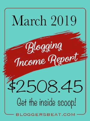 March 2019 Income Report - Can blogger's really make money blogging? Well, certainly! Just take a look at this month's income report from Blogger's Beat!